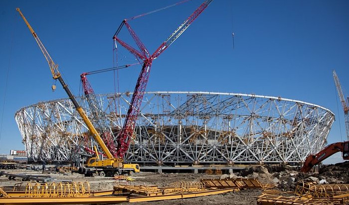 Volgograd Arena Stadium in constructions