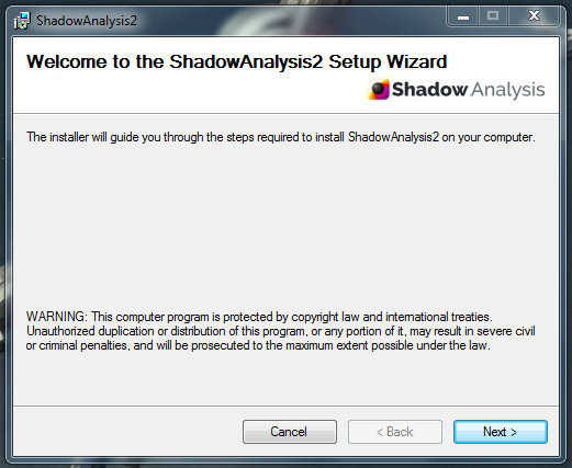 Shadow Analysis 2 installation proccess - part 1