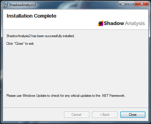 Shadow Analysis 2 installation proccess - part 3